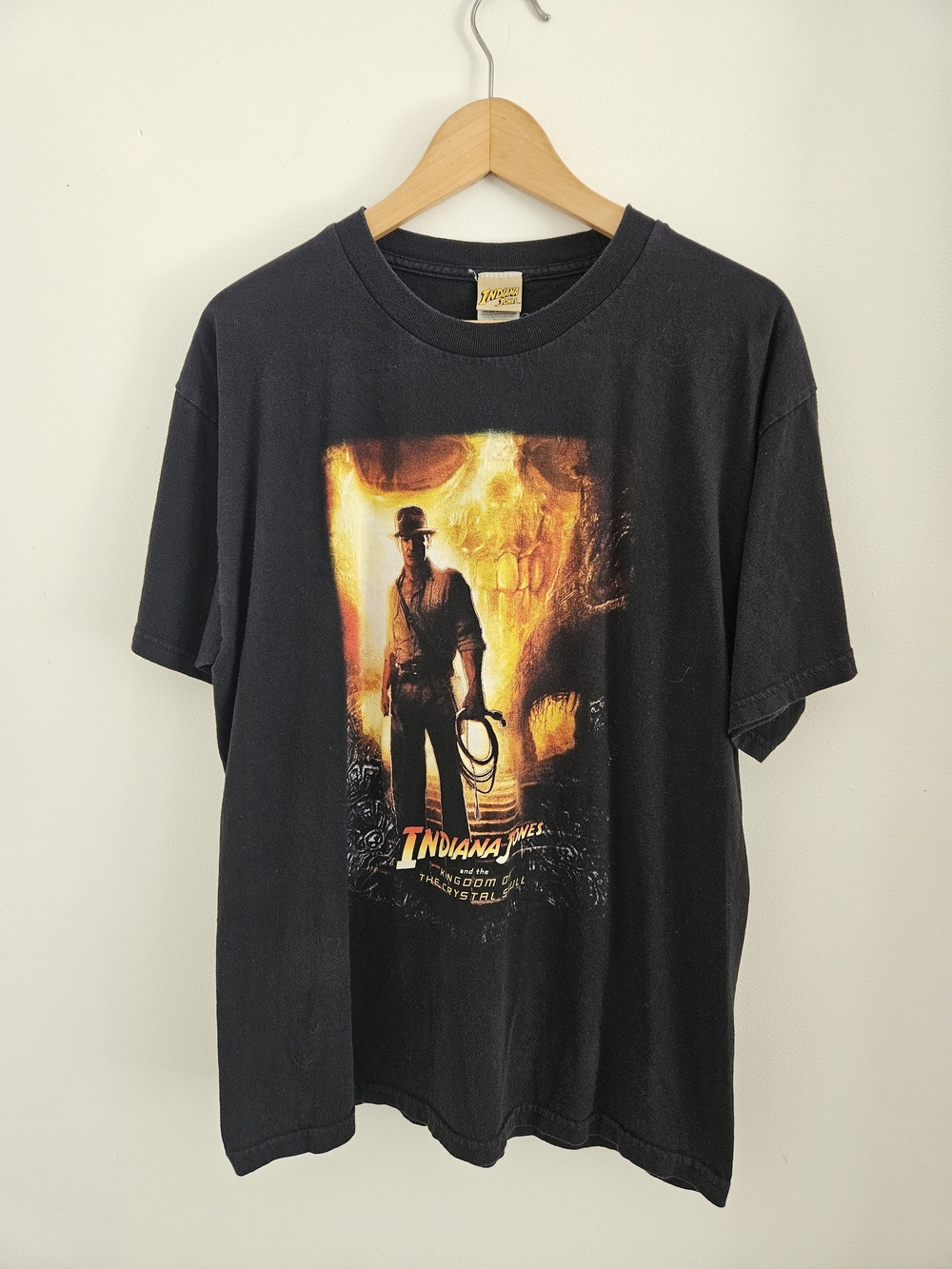Indiana Jones Shirt Mens Large Kingdom Of The Crystal Skull Movie Promo